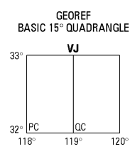 GEOREF quadrangle