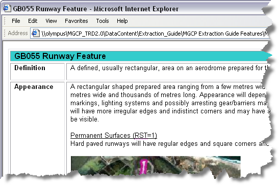 Example of the MGCP extraction guide