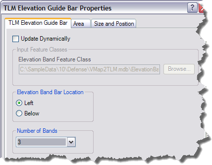TLM Elevation Guide Bar Properties dialog box