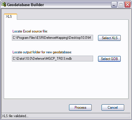 Geodatabase Builder dialog box