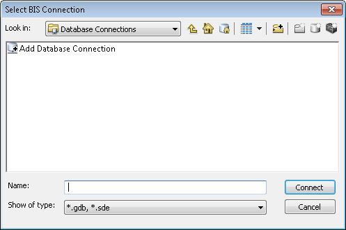Select BIS Connection dialog box