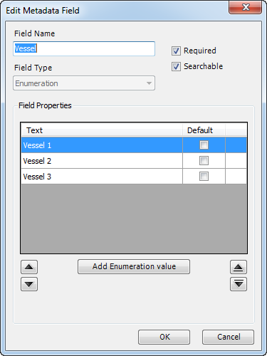 Edit Metadata Field dialog box