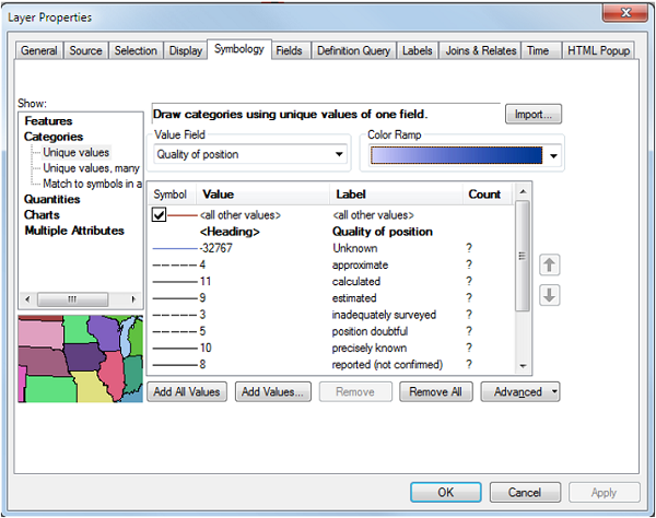 Layer Properties window