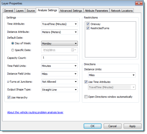 Overview of the Analysis Settings configuration