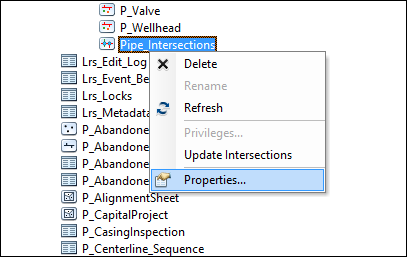 Viewing LRS intersection class properties