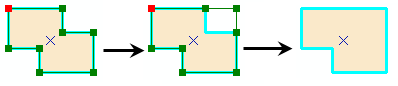 Example of a polygon whose geometry has been modified