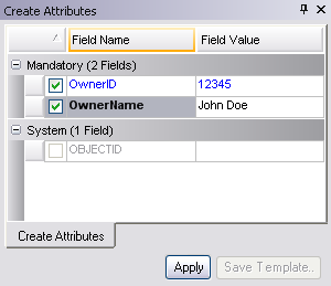 Create Attributes tab with correct OwnerName value