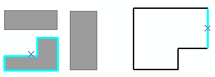 Examples of new features created from part of a multipart feature