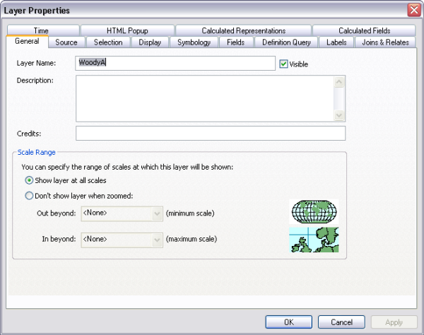 Layer Properties dialog box