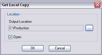 Get Local Copy dialog box for a file