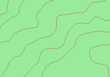Contour lines with several representations hidden