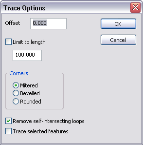 Trace Options dialog box