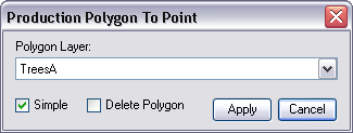 Production Polygon To Point dialog box