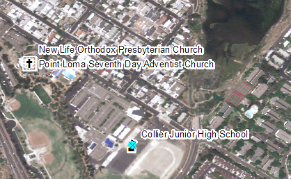 School site selected on map