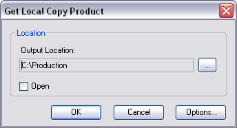 Get Local Copy dialog box when opened for the first time