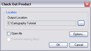 Check Out Product dialog box