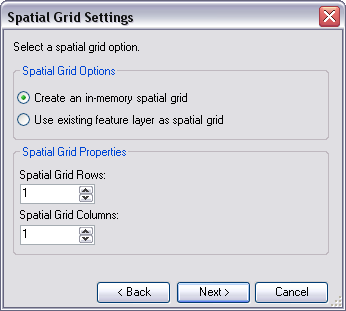 Spatial Grid Settings
