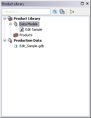 Product Library tree view with Edit Sample data model