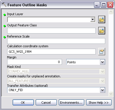 Feature Outline Masks tool