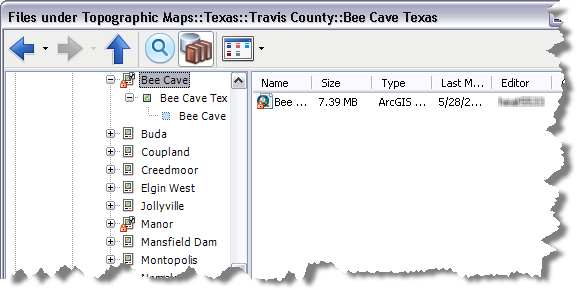Files under Topographic Maps::Texas::Travis County::Bee Cave Texas dialog box
