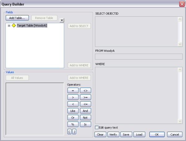 Query Builder dialog box