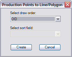 Production Points to Line/Polygon dialog box