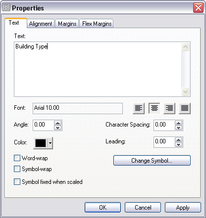 Properties dialog box