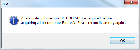 Prompt to reconcile with lock root version