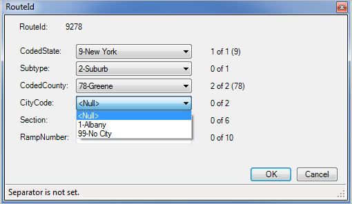 Subtype selection drives the coded value domains that appear for other fields