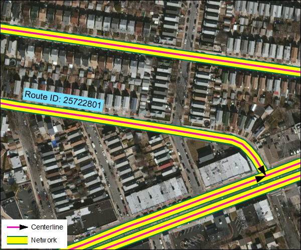 Centerlines with no route association are deleted