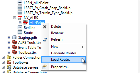 Launch the Load Routes tool