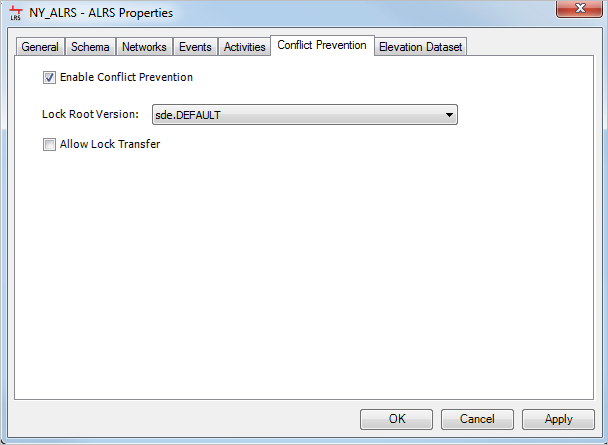 Enable Conflict Prevention in ALRS Properties