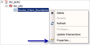 Viewing LRS intersection class properties