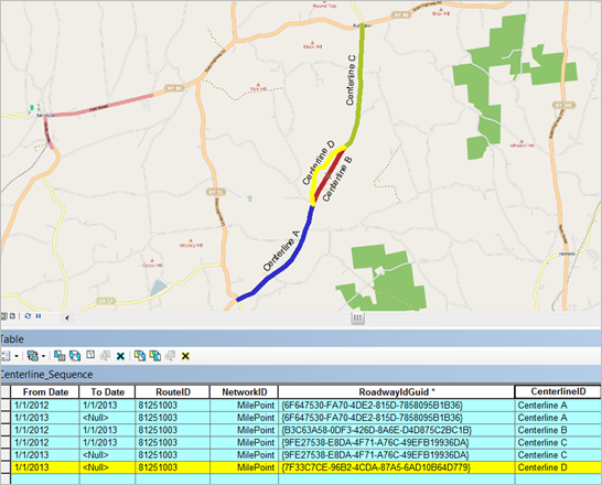 Updated calibration points on centerline routes