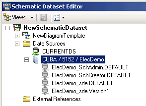 Set of ESRI Sde data sources, main entry sample