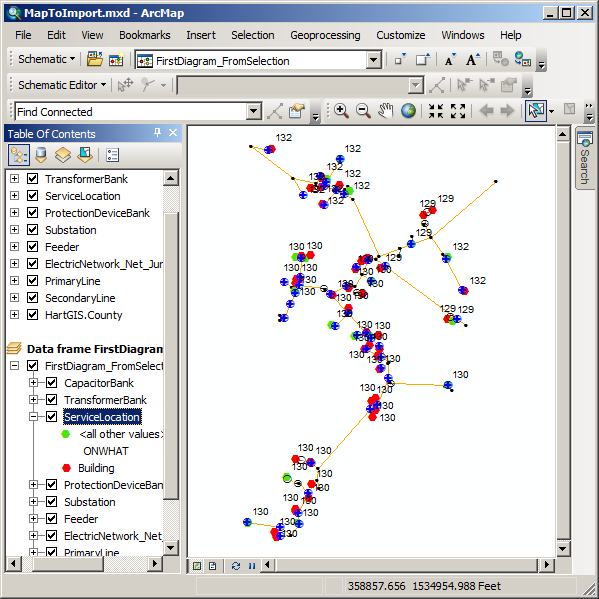 ServiceLocation schematic features are now labeled according to an attribute coming from their associated GIS features