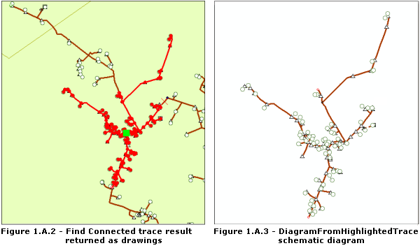 Find Connected trace result when it is returned as drawings and schematic diagram generated from this trace result