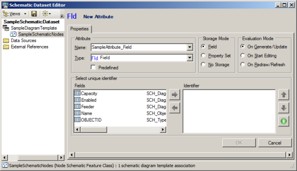 Sample Field attribute - Properties tab content