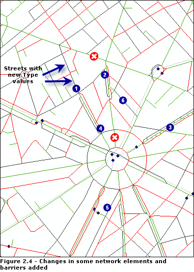 Changes in the area since from which the diagram was generated