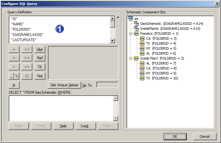 Configure SQL Query dialog box