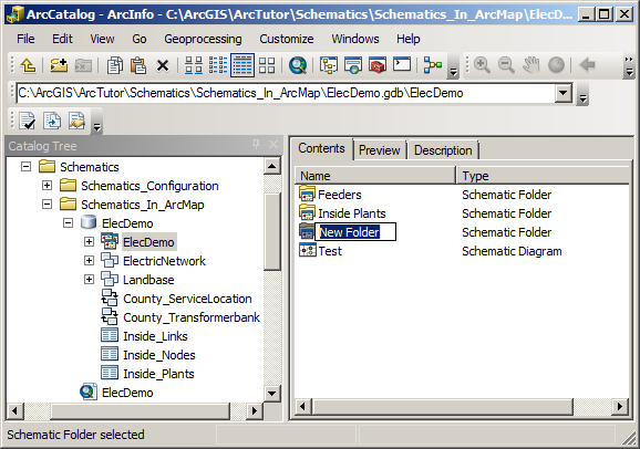 Creating a schematic folder—Sample