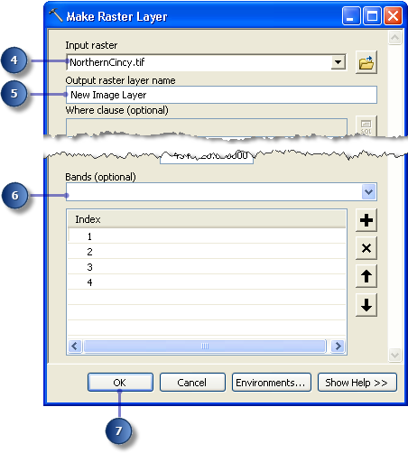 The Make Raster Layer tool dialog