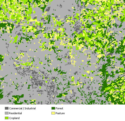 Output classified land use map