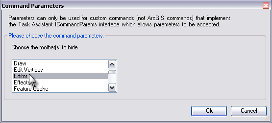 Command Parameters dialog box