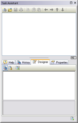 Task Assistant window for designers