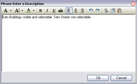 The Description Editor dialog box