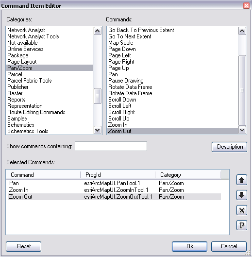 Command Item Editor dialog box