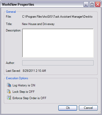 Workflow Properties dialog box