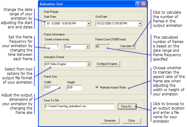 Animation Tool dialog box