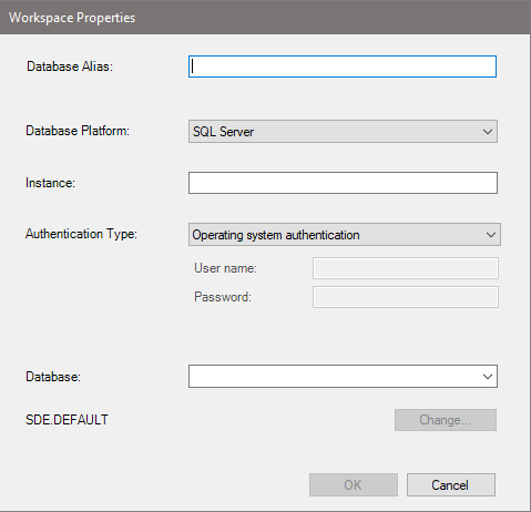 Workspace Properties dialog box